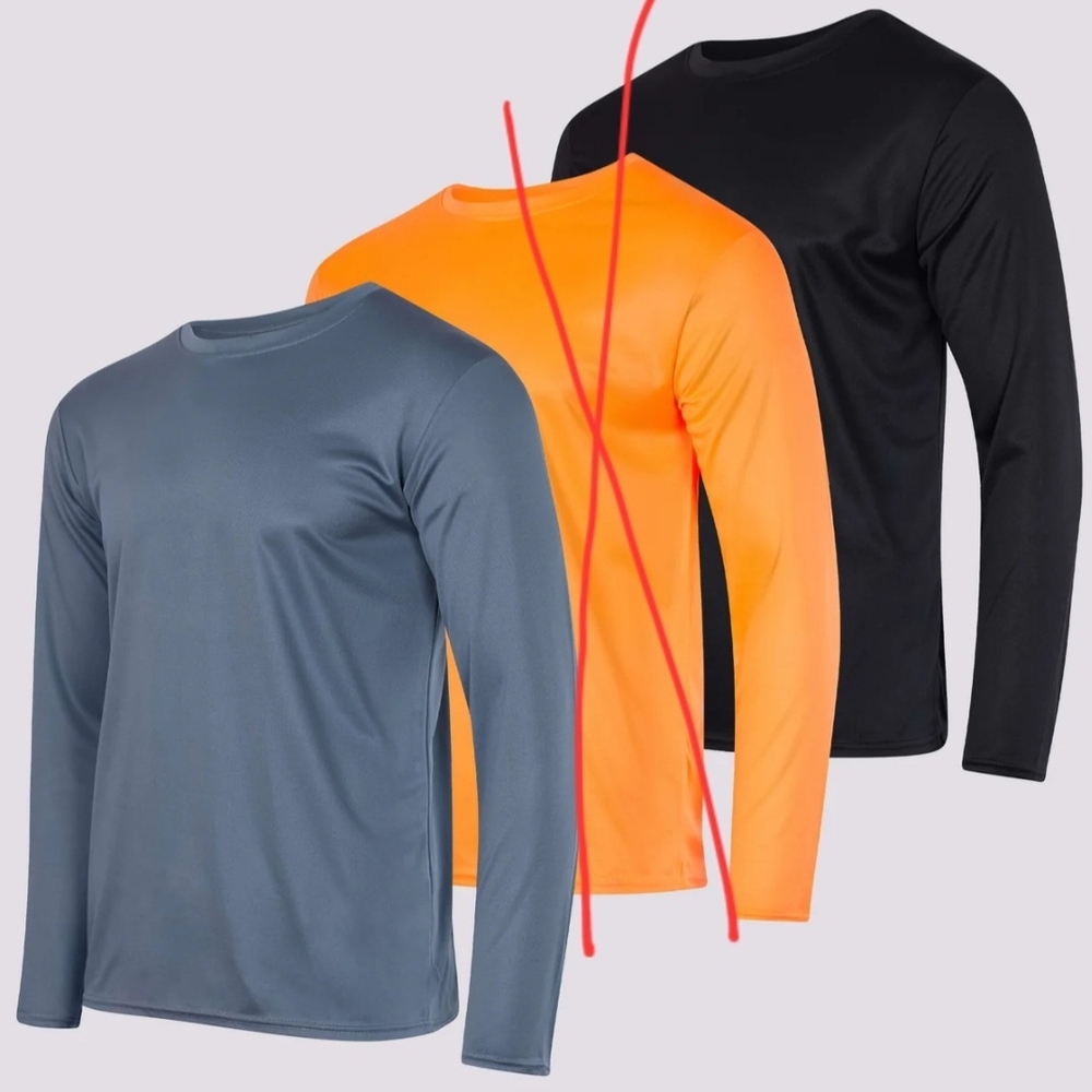 Men's Long Sleeve Shirt - Black,  and Gray